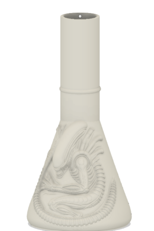 Alien Flask Artisan Stone Water Pipe Bong
